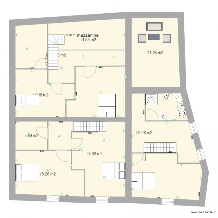 plan 2 eme e. Plan de 0 pièce et 0 m2