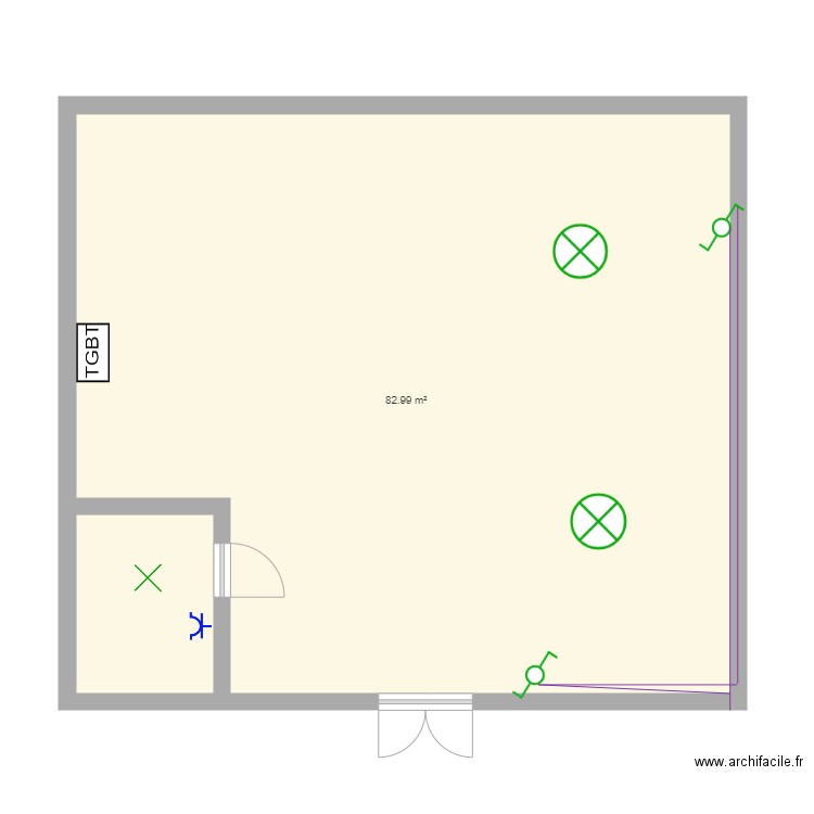 archi facile plan . Plan de 1 pièce et 83 m2