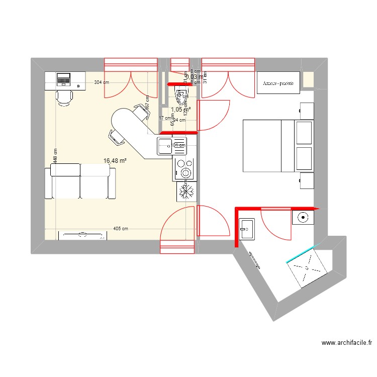 LUU KIM. Plan de 6 pièces et 18 m2