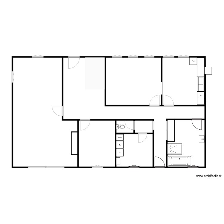 Aubert maison 1 rdc. Plan de 0 pièce et 0 m2