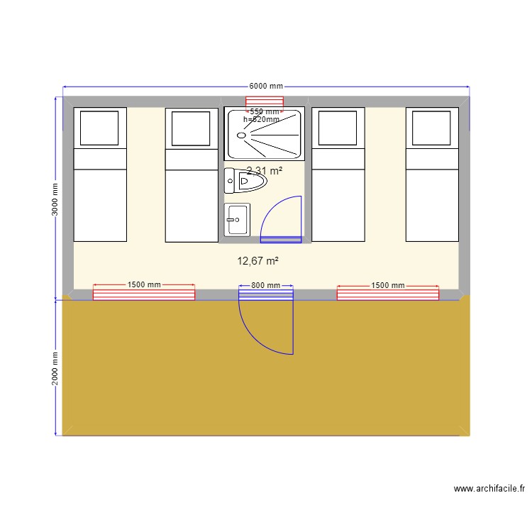 18 1111. Plan de 0 pièce et 0 m2