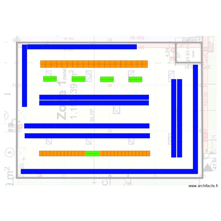 Mondo Zone 1. Plan de 1 pièce et 1236 m2