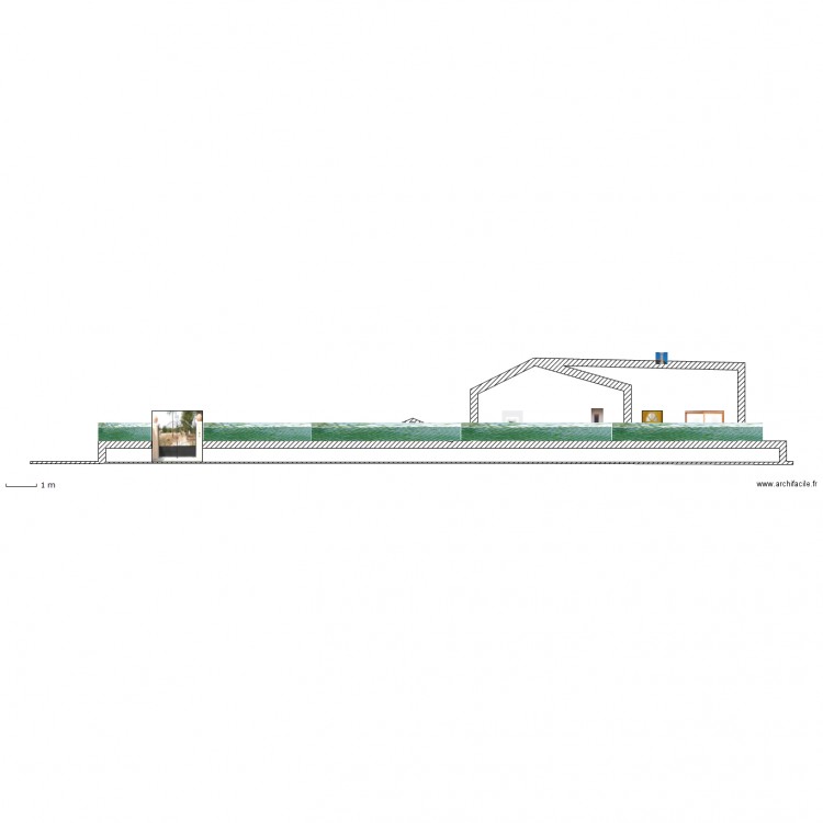 Plan de Masse Façade Sud. Plan de 0 pièce et 0 m2