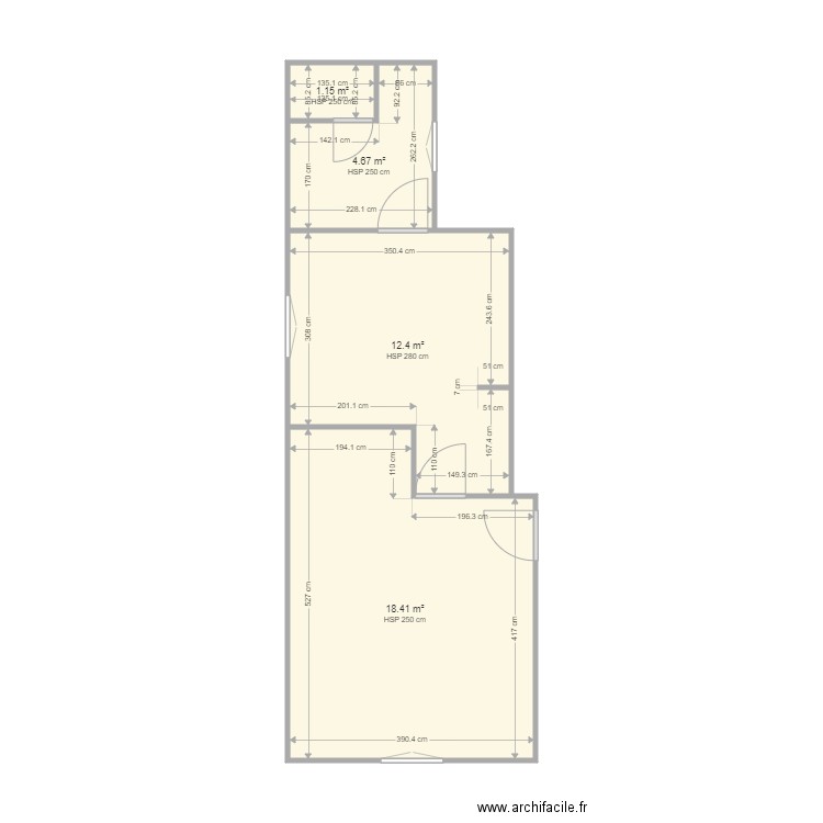 chirol croix rouge rdc g. Plan de 4 pièces et 37 m2