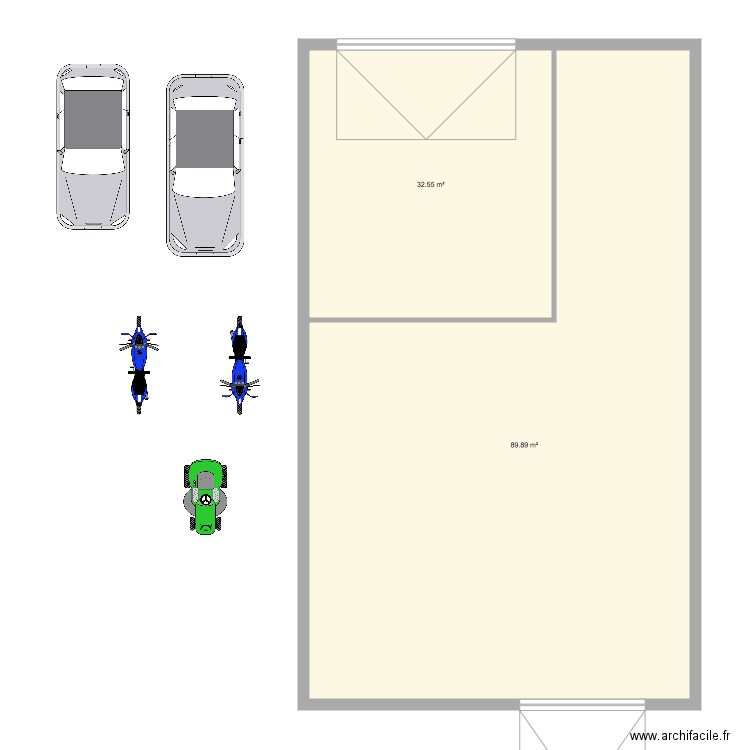 garage maison. Plan de 0 pièce et 0 m2