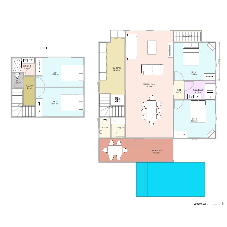 MARINIERE ETAGE. Plan de 0 pièce et 0 m2