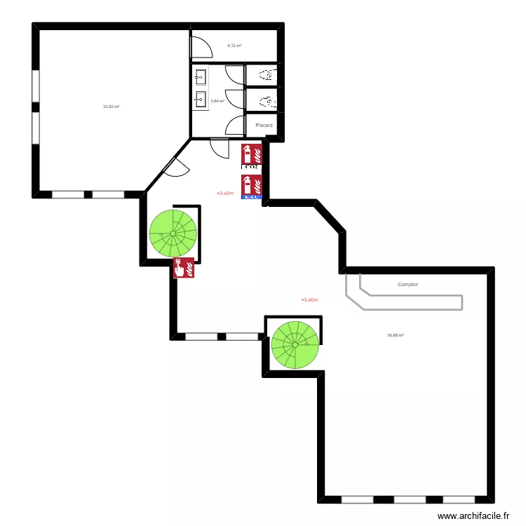 Greta Padovani Etage MS. Plan de 