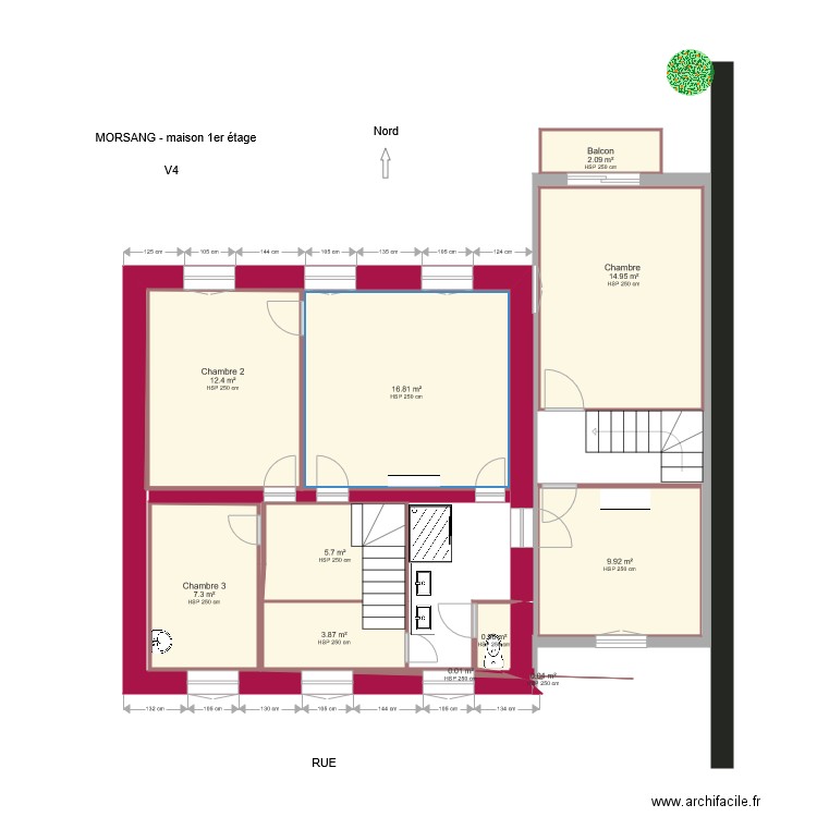 Maison 1er étage. Plan de 0 pièce et 0 m2