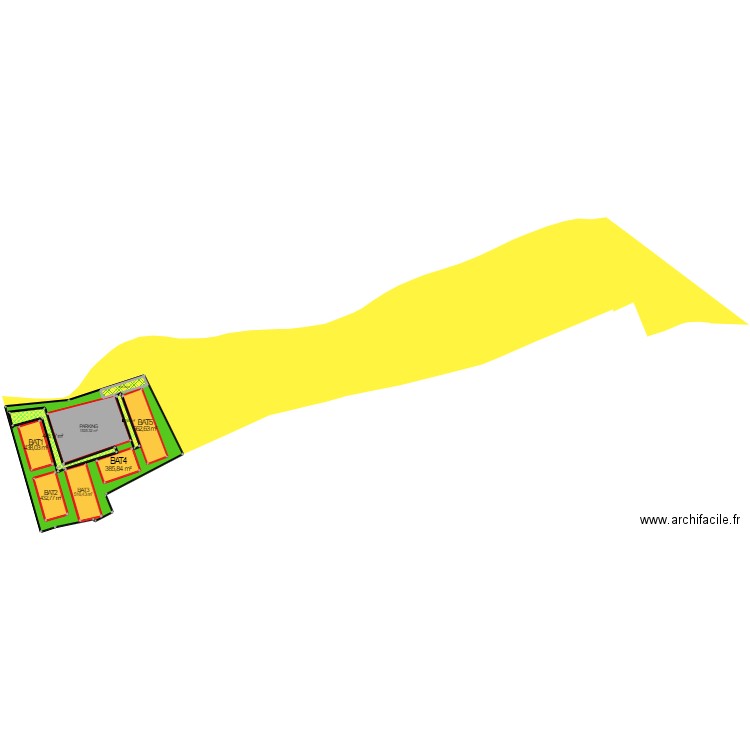 HO 436. Plan de 10 pièces et 3164 m2