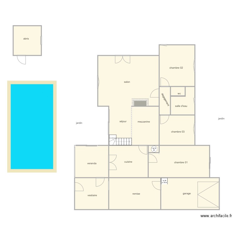 indivision baudry am. Plan de 15 pièces et 159 m2