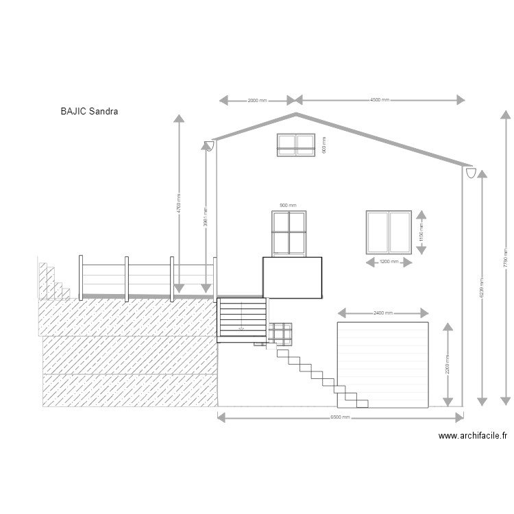 FACADE EST  TERRASSE garage. Plan de 0 pièce et 0 m2