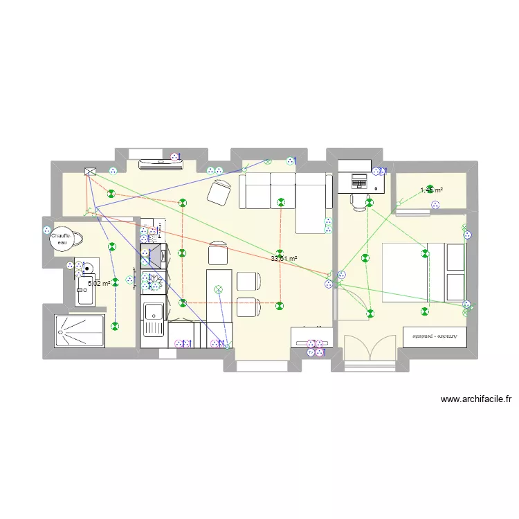 orange Jo&euml;lle cable lumiere. Plan de 