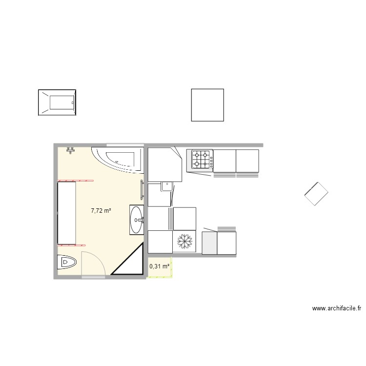 SDB 8 15. Plan de 0 pièce et 0 m2