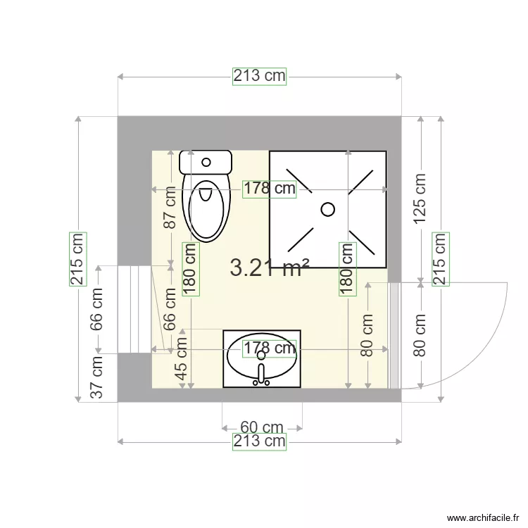 CHAIX Douche Montboucher. Plan de 