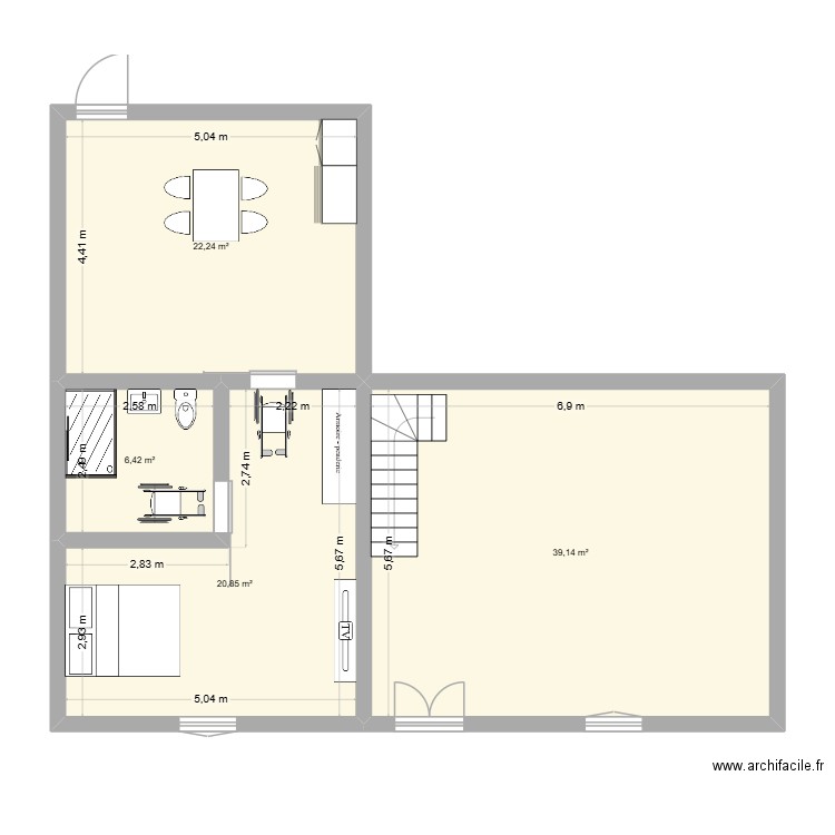 Maison tressignaux. Plan de 10 pièces et 226 m2