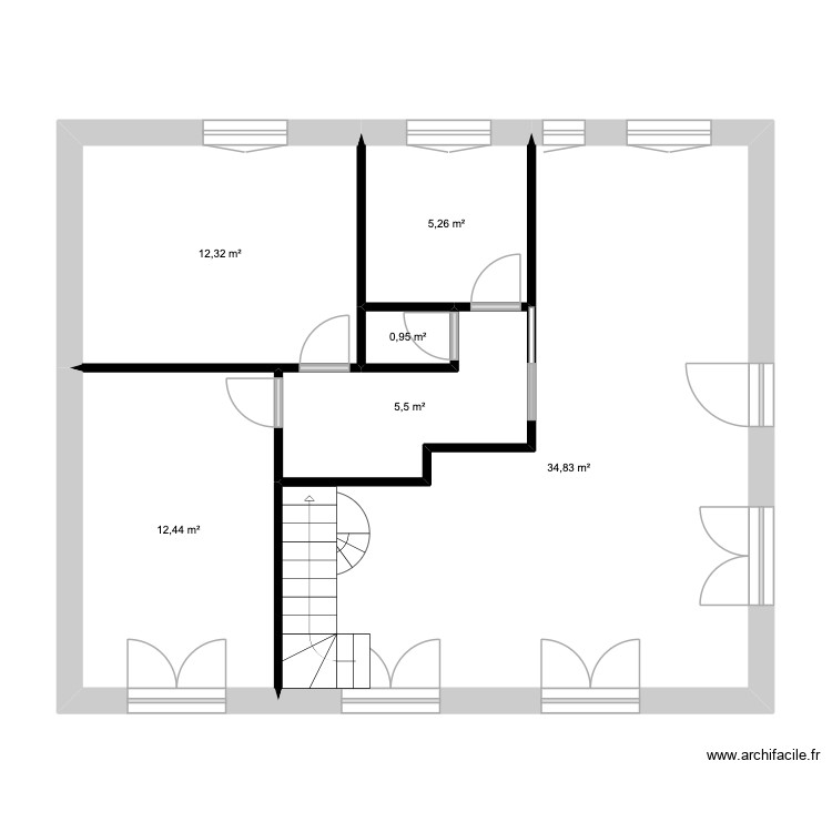 Priolet RDC. Plan de 0 pièce et 0 m2