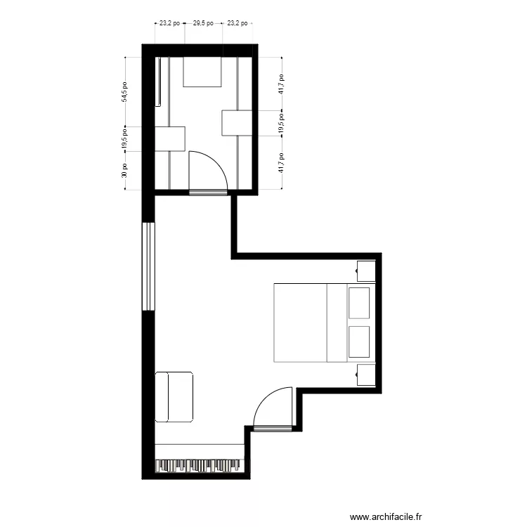 tremblay chambre. Plan de 