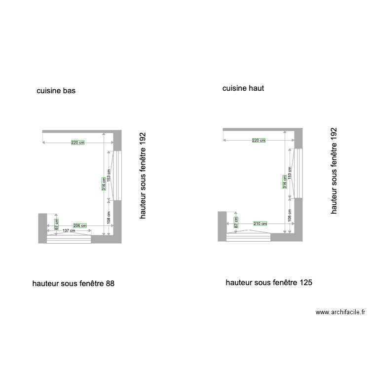 plan cuisine. Plan de 0 pièce et 0 m2