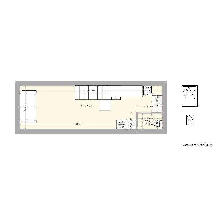 Cabane 6. Plan de 