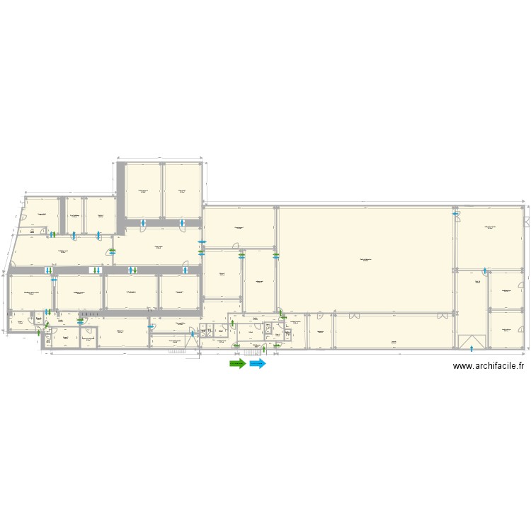 plan avec flux. Plan de 0 pièce et 0 m2