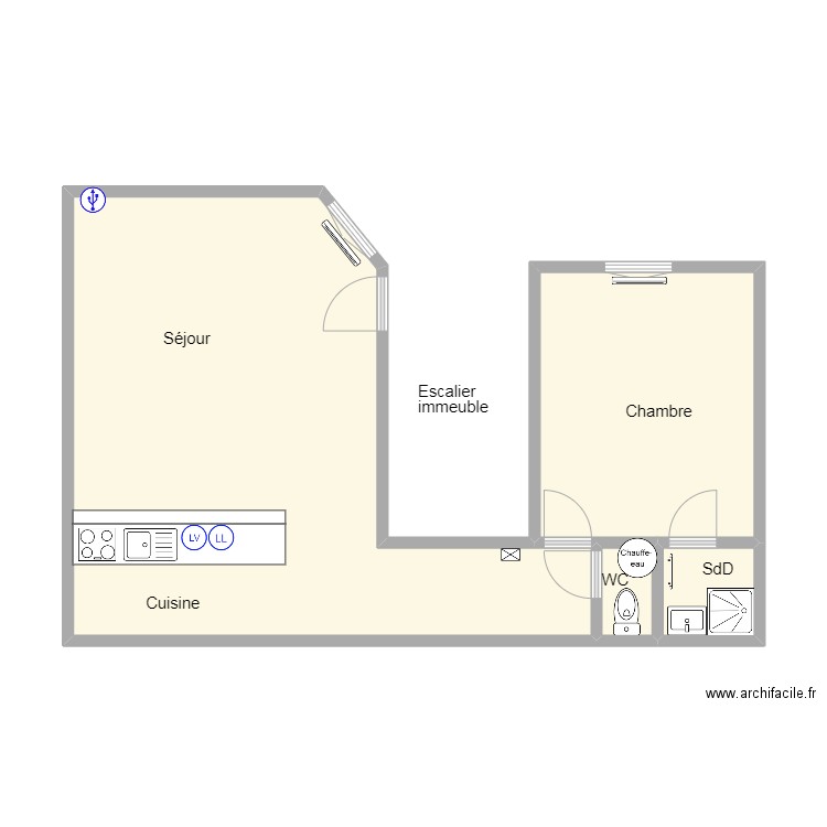 396 Honoré Bat B 4eme. Plan de 0 pièce et 0 m2