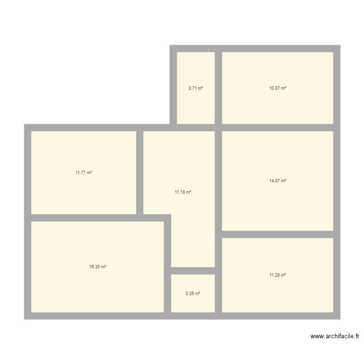plan appartement pieces simple. Plan de 0 pièce et 0 m2