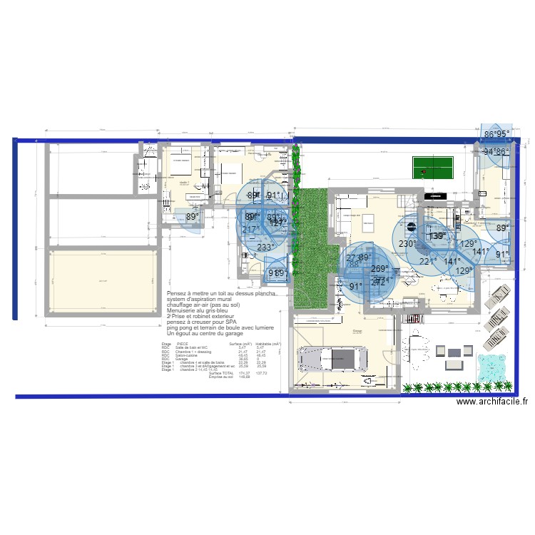 Ma maison à Boylesve 6. Plan de 14 pièces et 260 m2