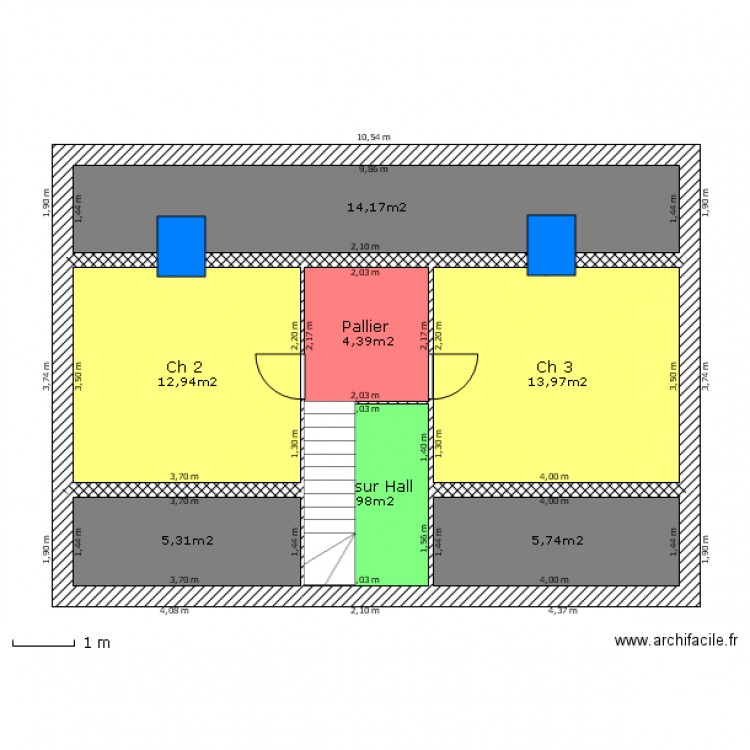 MOUREY Etage. Plan de 0 pièce et 0 m2