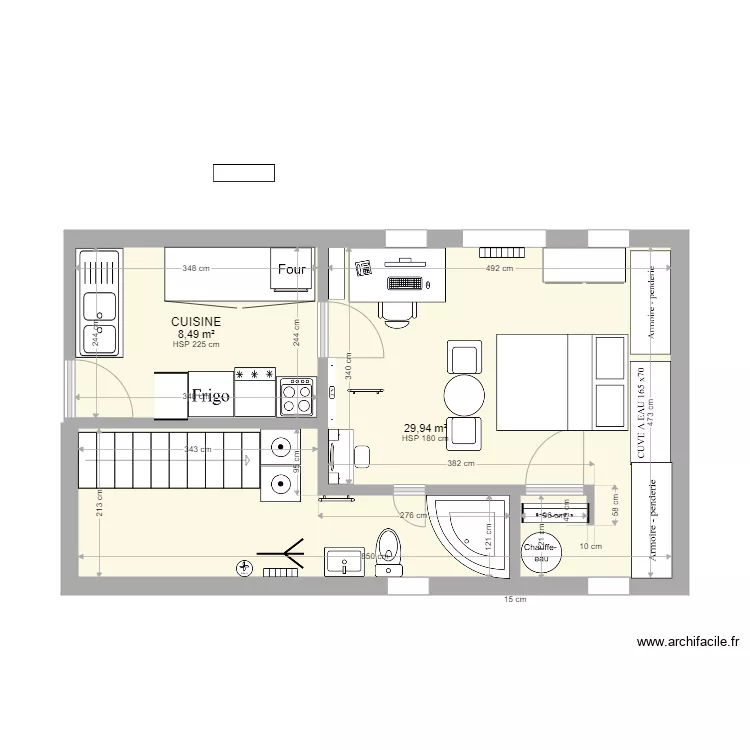 CUISINECHAMBRE BUREAU SDB 4. Plan de CUISINECHAMBRE BUREAU SDB 4. Plan de