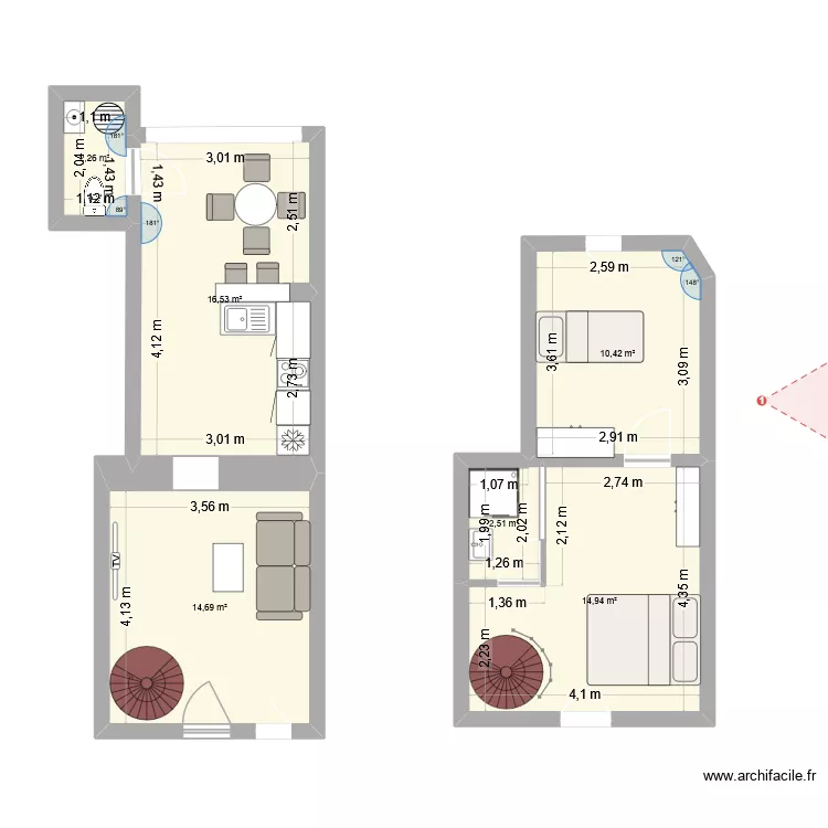 CHIAU. Plan de 6 et 61 m² CHIAU. Plan de 6 et 61 m²