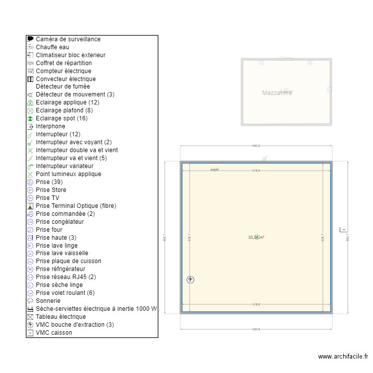 Le 42. Plan de 12 pièces et 177 m2