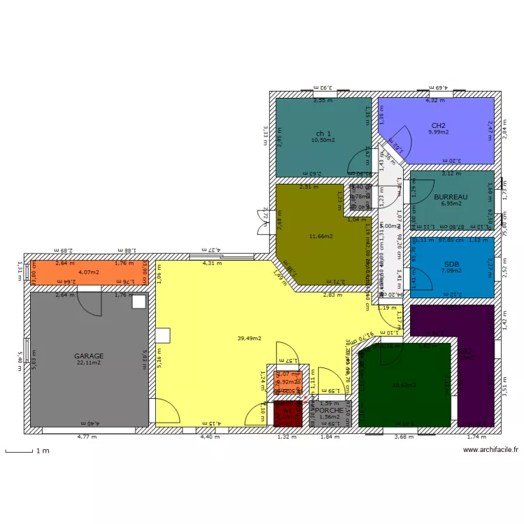 MAISON en L 110 M2 (3). Plan de MAISON en L 110 M2 (3). Plan de