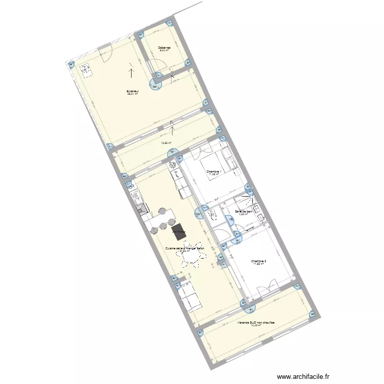maison la londe les maures avec v&eacute;randas et ext&eacute;rieur. Plan de 