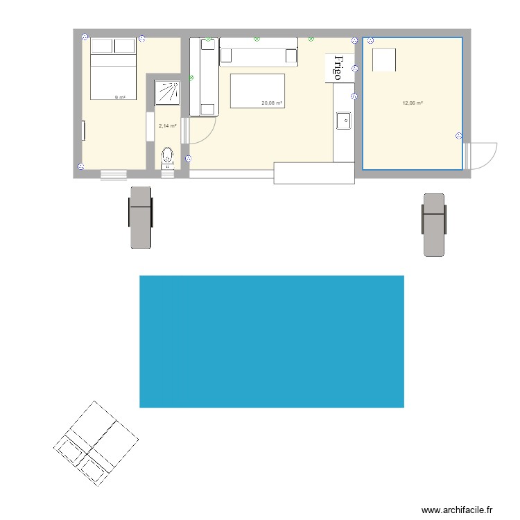 Plan Pool House 15m2