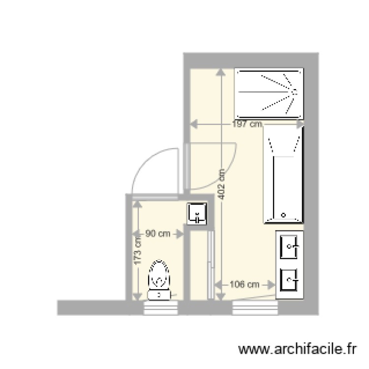 sallle de bains wc nuit gironde1. Plan de 0 pièce et 0 m2