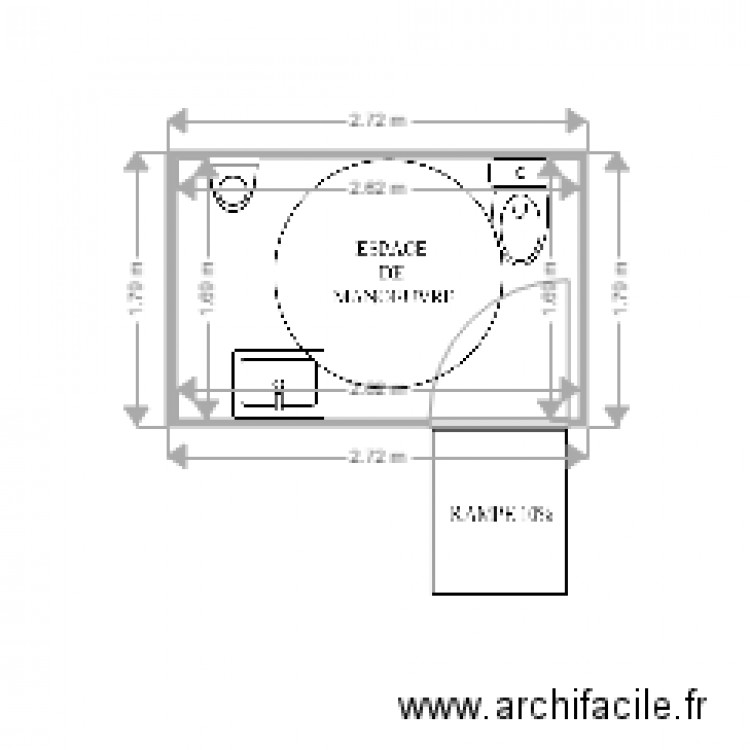 LE BEL AIR LES MONTILS PROJET SANITAIRES. Plan de 0 pièce et 0 m2