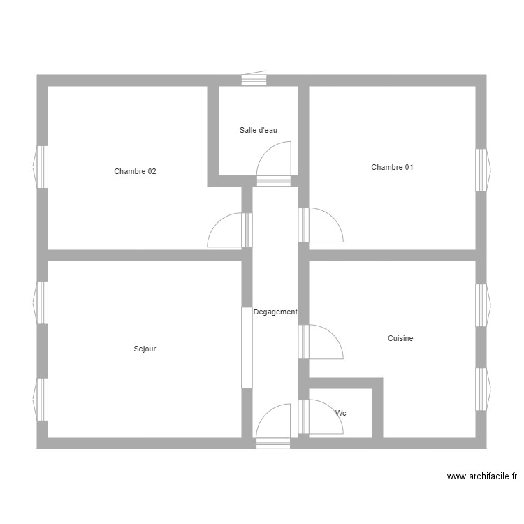 350601307. Plan de 7 pièces et 75 m2