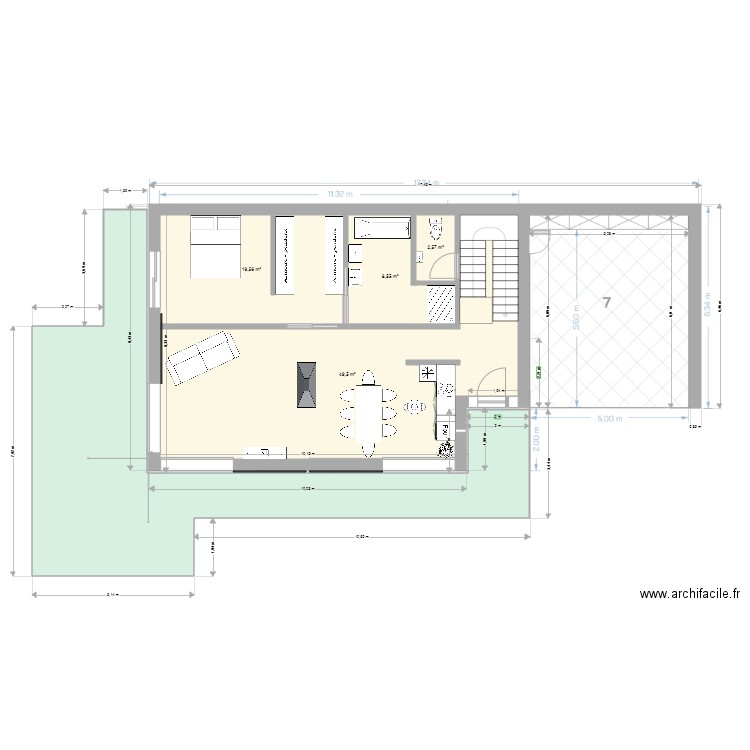 plan_Dia_01. Plan de 8 pièces et 194 m2