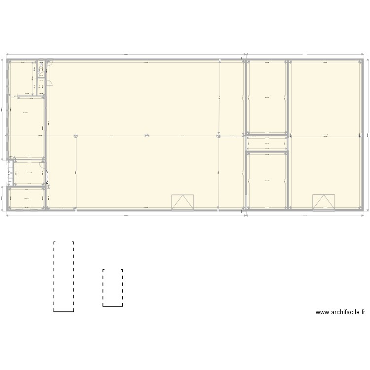 TINARD - HUE existant. Plan de 10 pièces et 954 m2