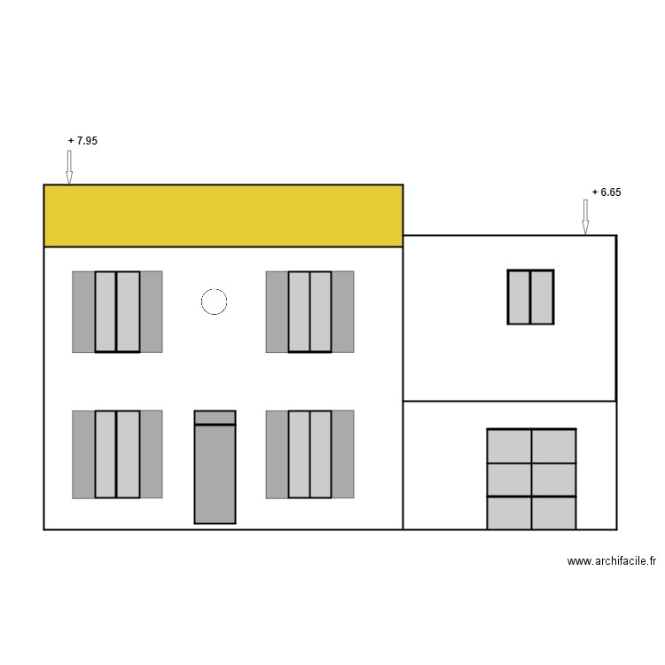 FACADE SUD PROJET. Plan de 22 pièces et 106 m2