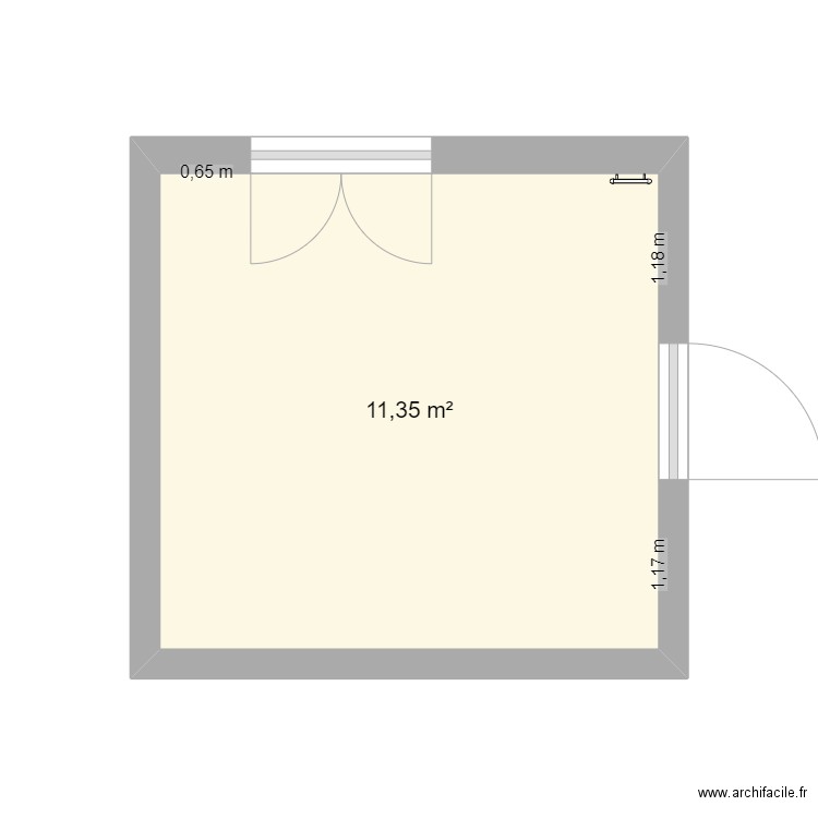 cuisine vide maison . Plan de 1 pièce et 11 m2