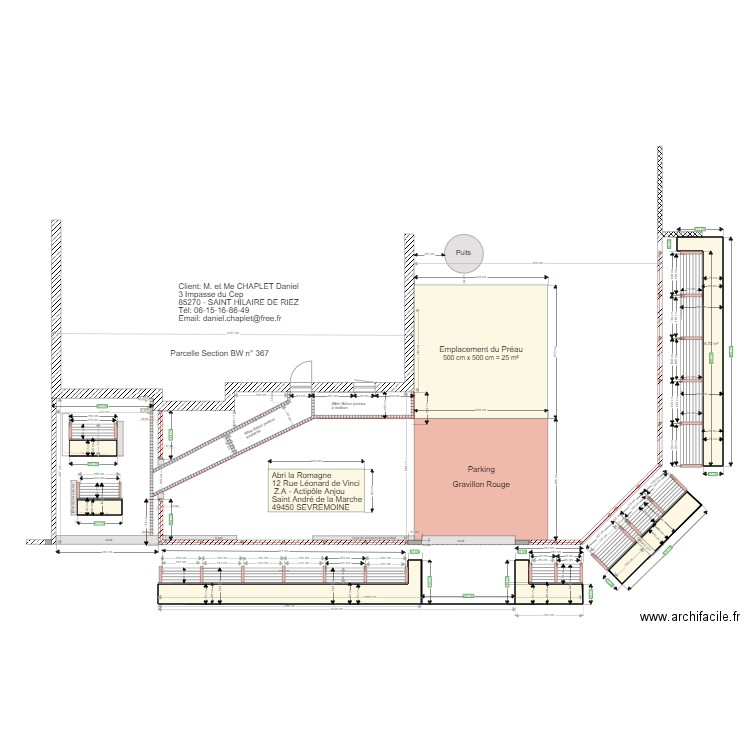 Plan Masse du Préau. Plan de 0 pièce et 0 m2