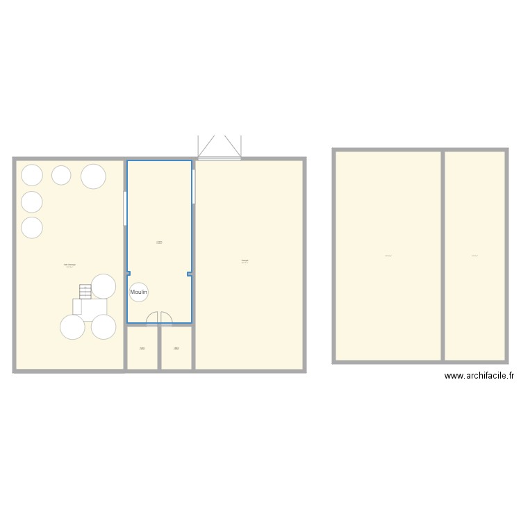 Brasserie. Plan de 0 pièce et 0 m2