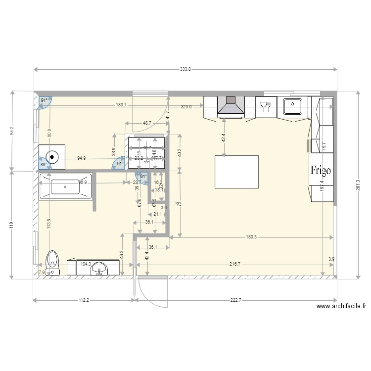 cuisine salle de bain suzanne 19 fevrier. Plan de 0 pièce et 0 m2