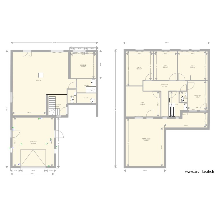 plan avec extension garage 280818. Plan de 0 pièce et 0 m2