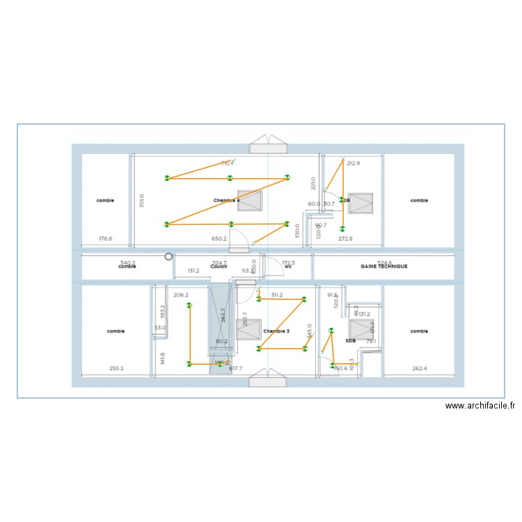 Eclairage RDJ 2. Plan de 0 pièce et 0 m2