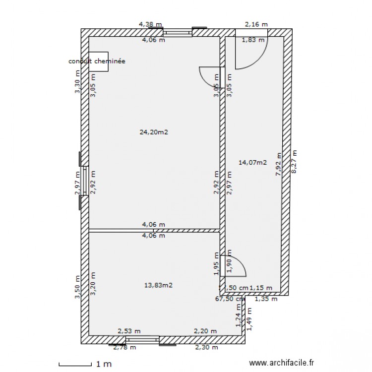 Rdc Vizille COTATION. Plan de 0 pièce et 0 m2