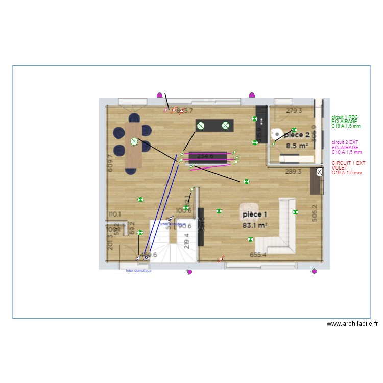 PLAN RDC MALONOUE. Plan de 0 pièce et 0 m2