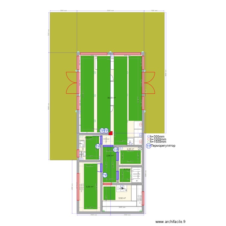 Баня 4 модуля 1 ТП. Plan de 0 pièce et 0 m2