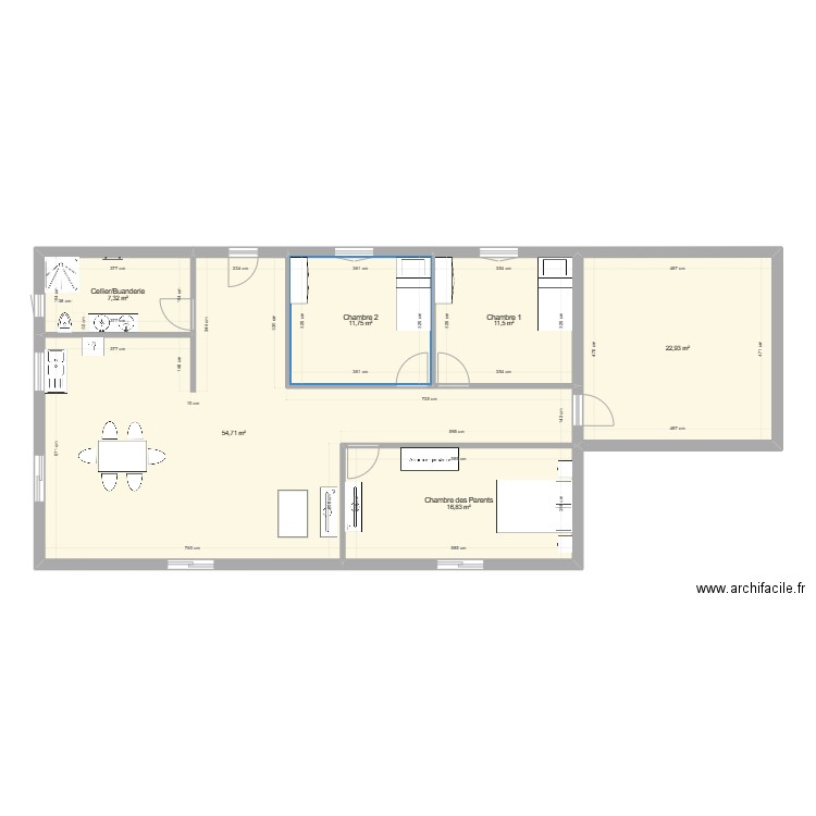 ma maison plus tard 1. Plan de 6 pièces et 125 m2